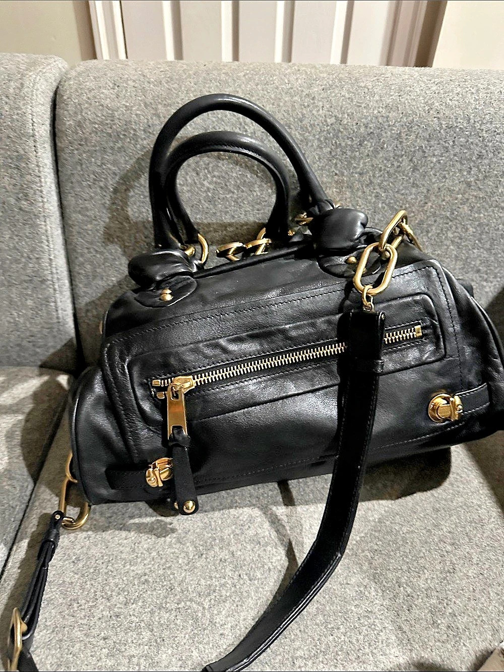 Marc Jacobs Multi-Pocket Blake Hobo Bag Black Shoulder Bag